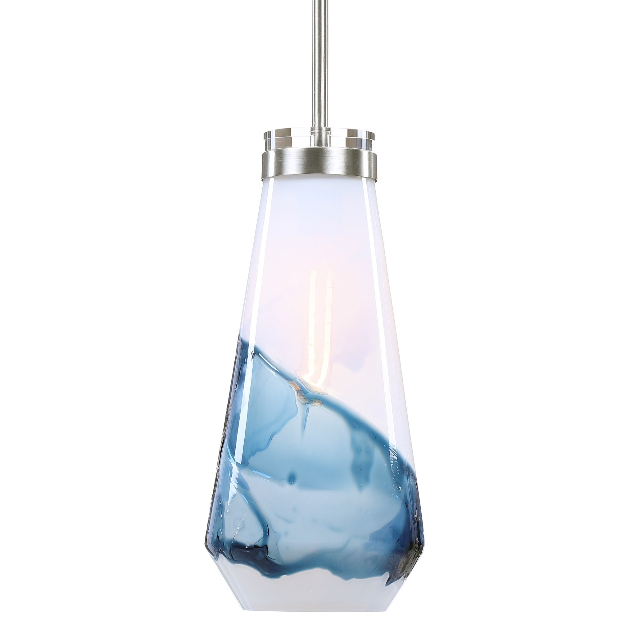 Uttermost Lighting Fixtures Pendant Lights Windswept Blue & White 1